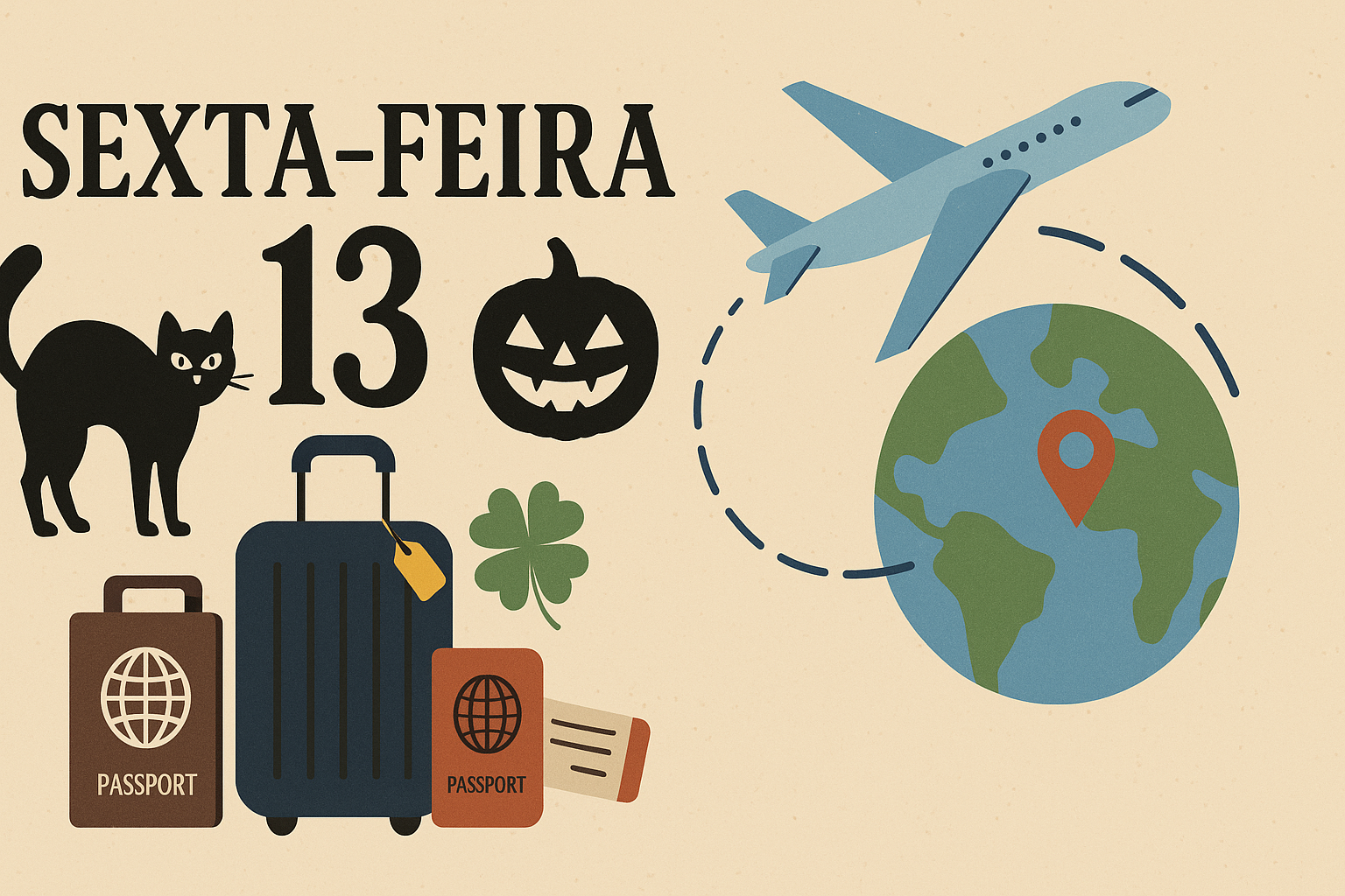 Sexta-feira 13 e Superstições de Viajantes: Mitos, Crenças e Curiosidades pelo Mundo 🌍 1 Sexta-feira 13 e Superstições de Viajantes: Mitos, Crenças e Curiosidades pelo Mundo 🌍 - Aerosoltur.pt